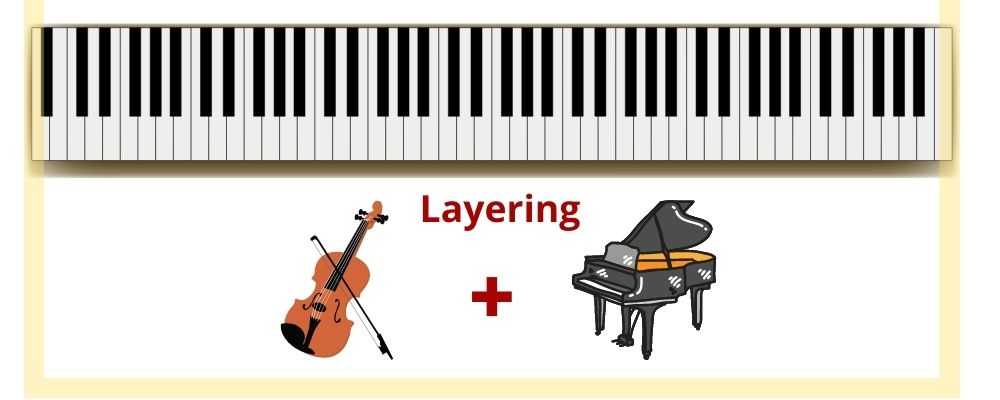 digital piano features: layering mode