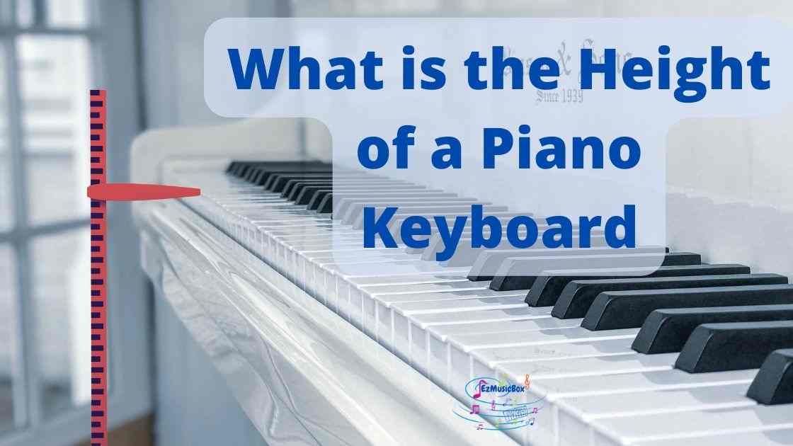 height of a piano keyboard