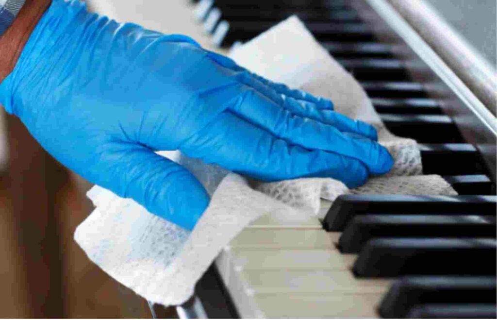 cleaning piano
